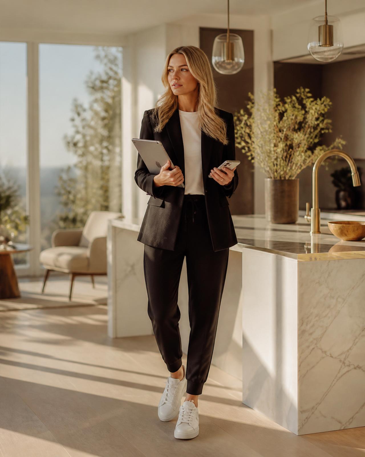 Elegant, well-dressed concierge lead ready to run a luxury household for Haley's Cleaning Service